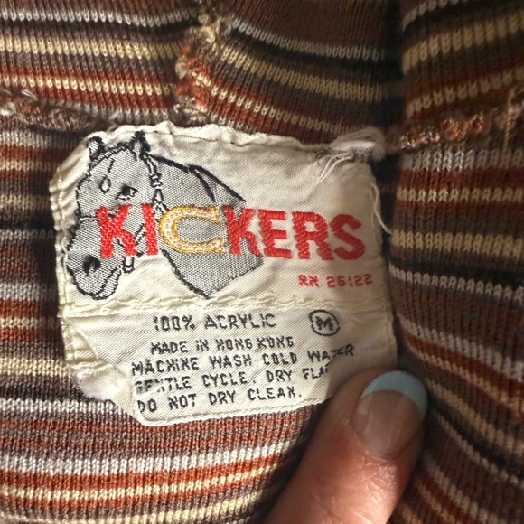 Vintage Kickers Multicolor Striped Cowl Neck Sweater - Picture 3 of 3